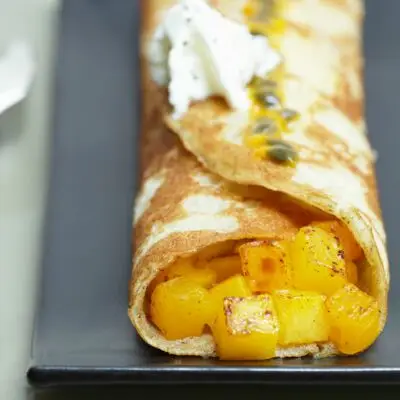 Crêpe mangue et fruit de la passion